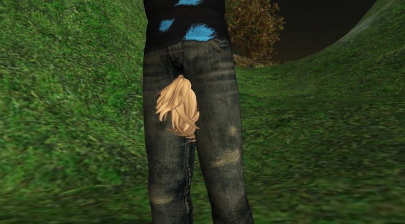 Second Life Glitches: Hair in Crotch